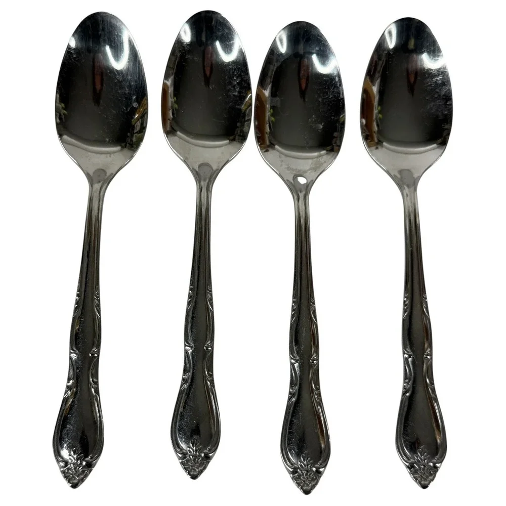 Oneida Wm A Rogers Montclair Gloria Stainless Flatware Set Fork Spoon Floral Tip